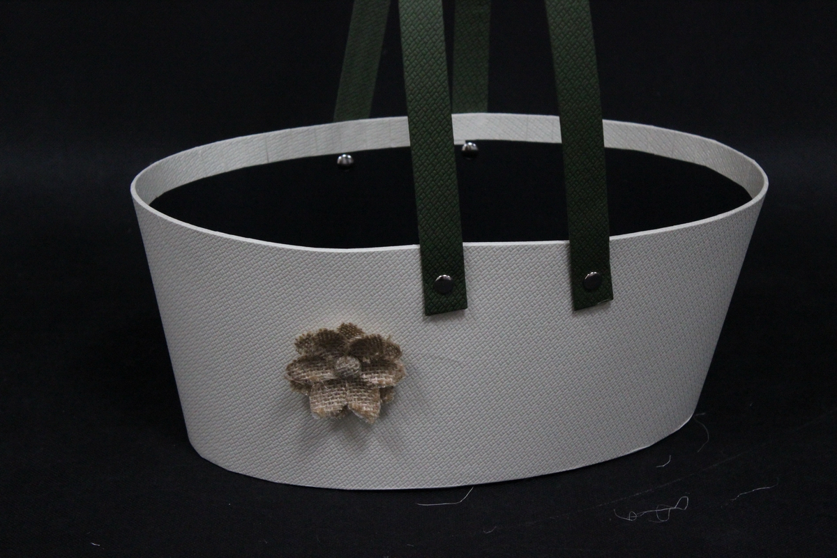 кашпо-коробка овал большой шампань 34,5x20 h=13,5/37cm с ручками