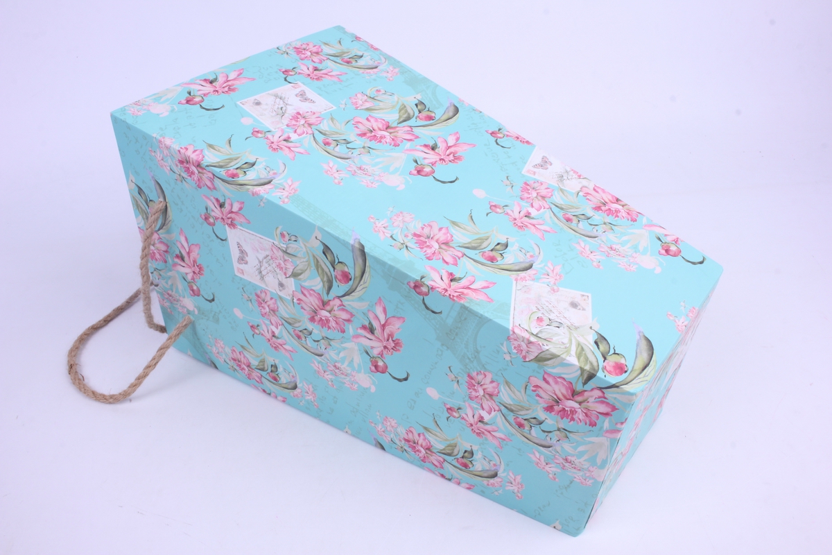 кашпо коробка трапеция , дно 11см		бирюзовая	00056310 18x18 h=29cm