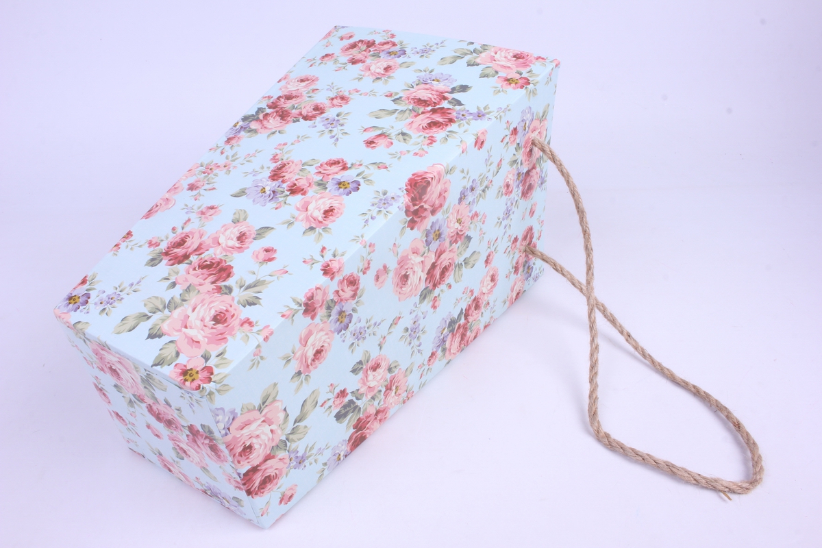 кашпо коробка трапеция , дно 11см		голубая	00056310 18x18 h=29cm