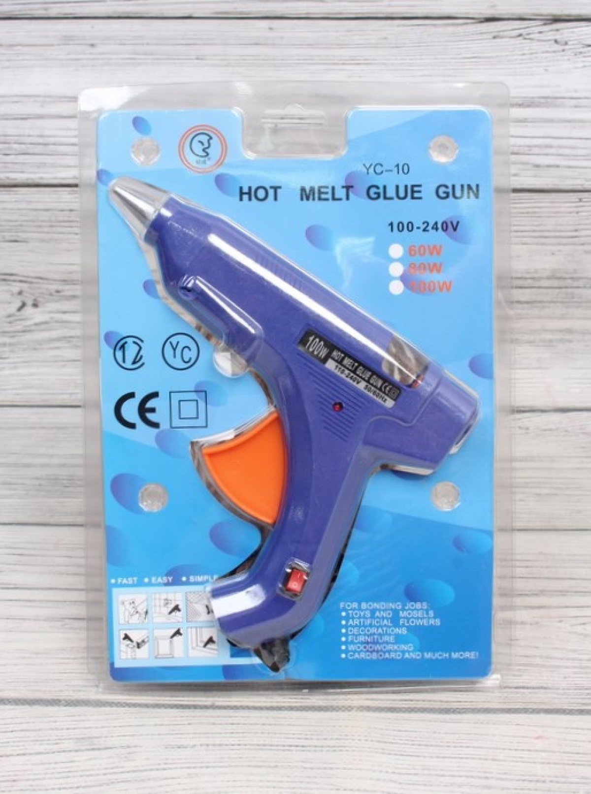 Клеевой термопистолет d11мм  с переключателем GLUE GUN GT-10	00056823