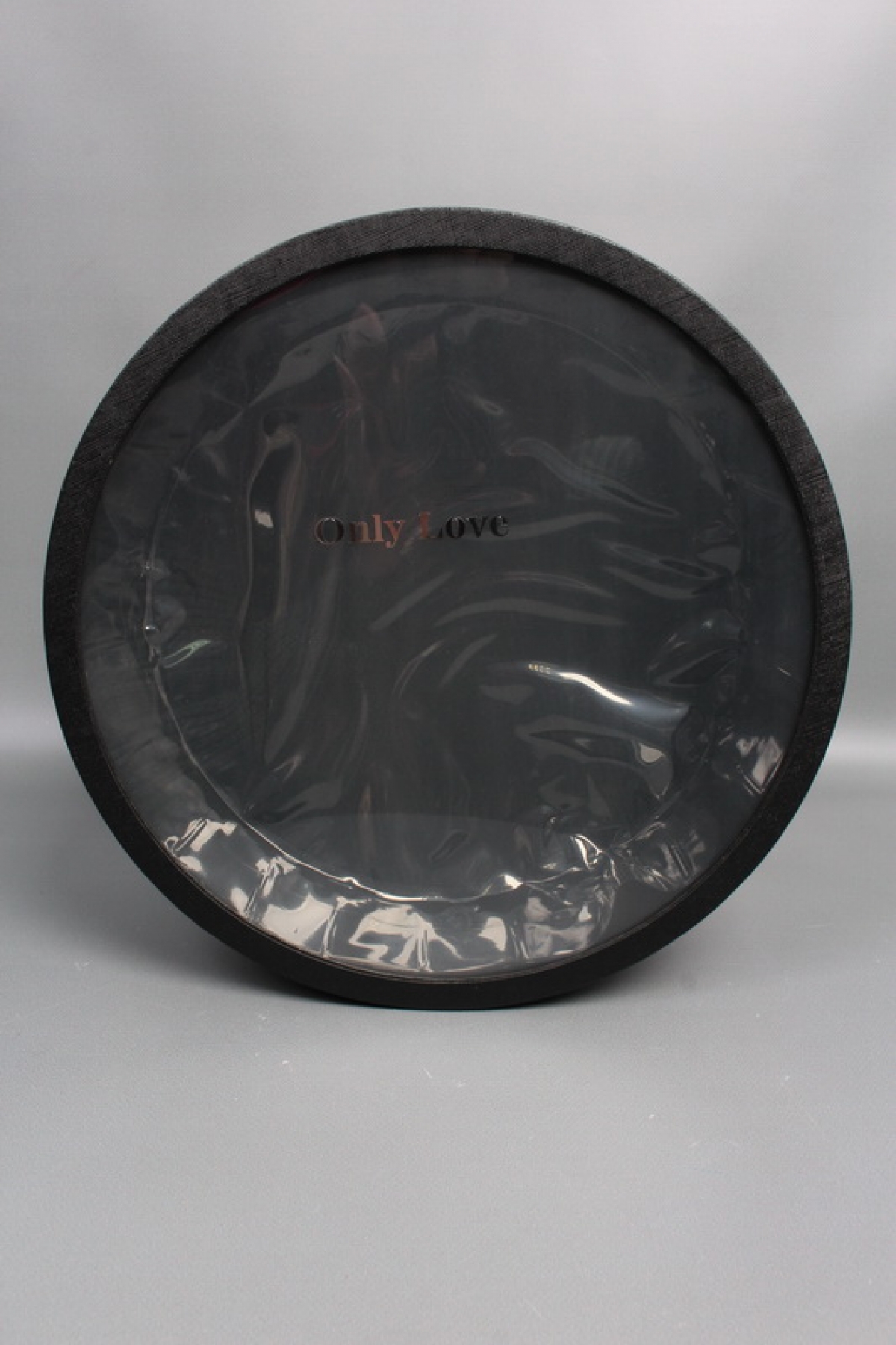 Коробка для цветов с прозрачным окошком 35*H13,5, 1 шт., черный 8123М