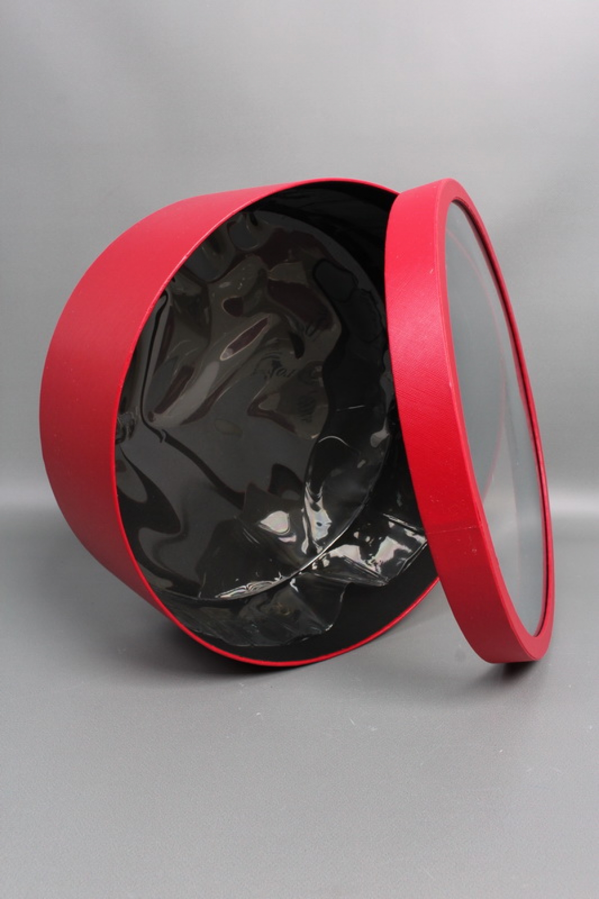 Коробка для цветов с прозрачным окошком 35*H13,5, 1 шт., красный  8116М