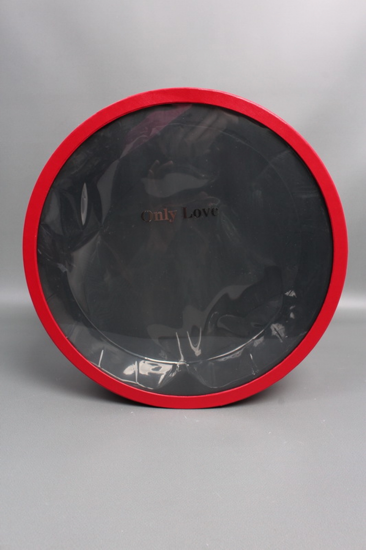 Коробка для цветов с прозрачным окошком 35*H13,5, 1 шт., красный  8116М