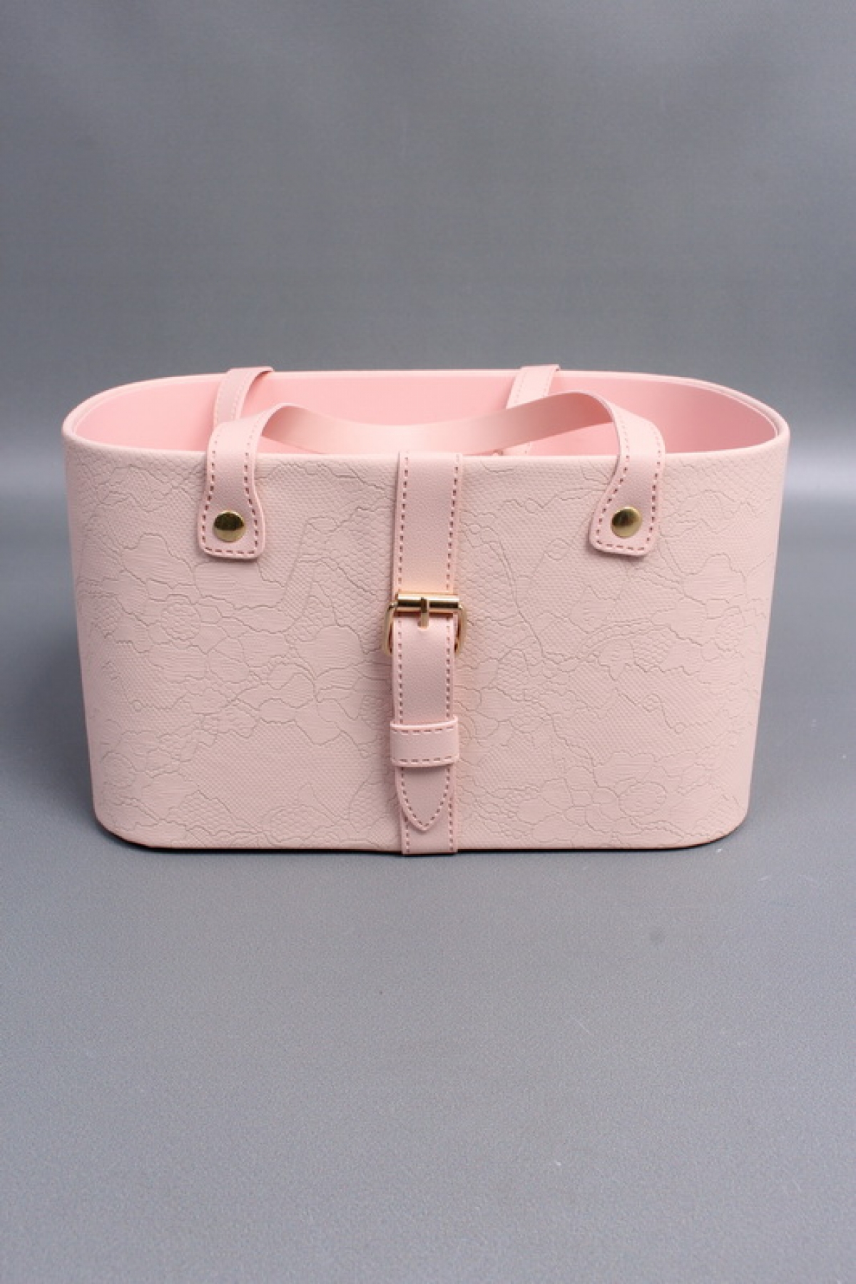 Коробка для цветов "Стильное решение" 24*15*14,5, 1 шт., св.розовый 6655М