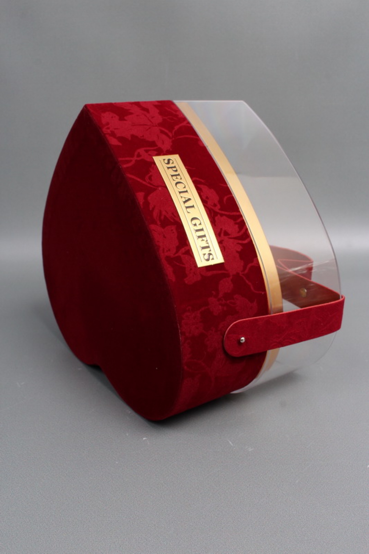 Коробка для цветов/подарков в виде сердца 25*23*14, 1 шт., бургунди 6273М