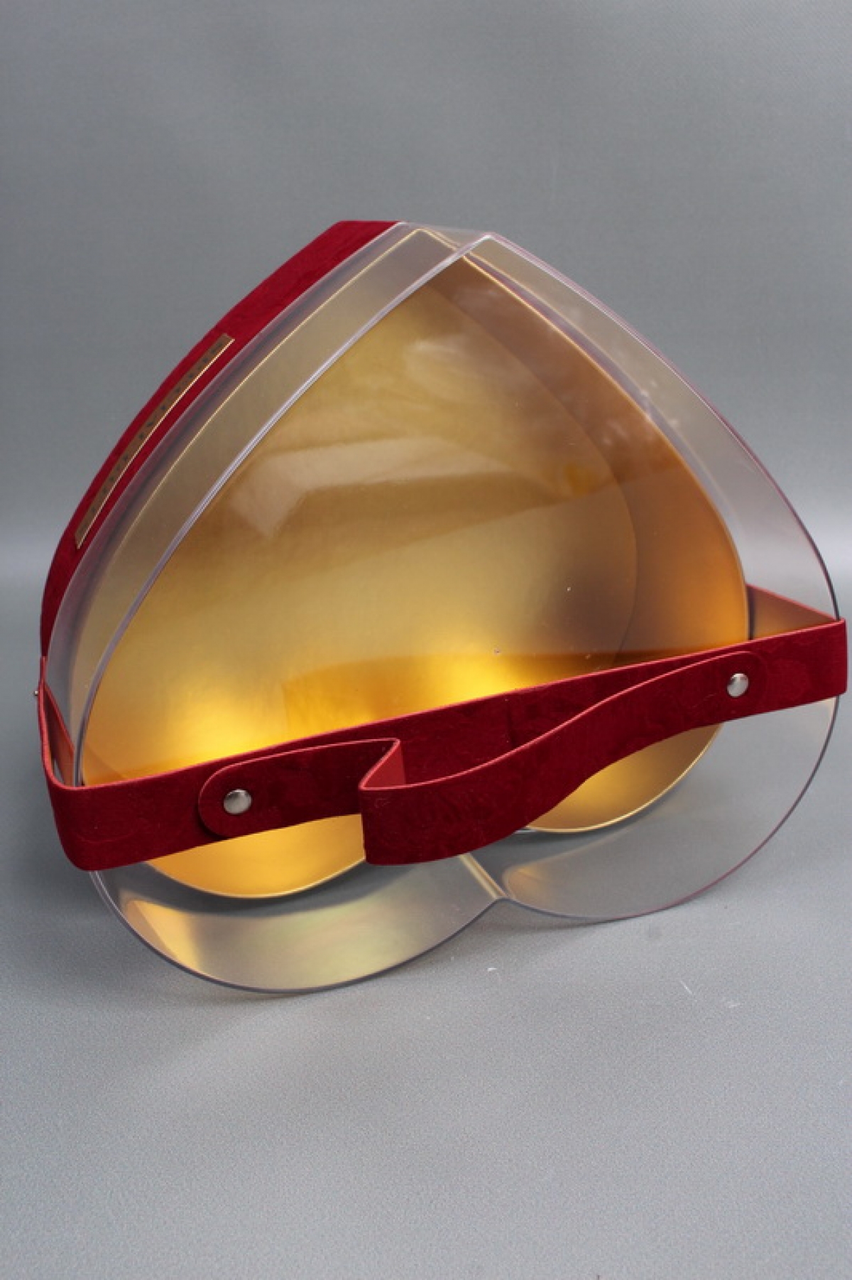 Коробка для цветов/подарков в виде сердца 25*23*14, 1 шт., бургунди 6273М