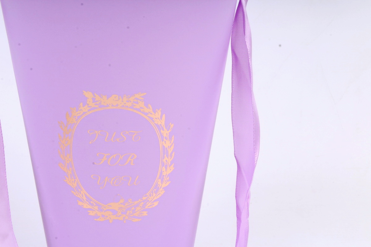 Коробка под цветы "Конус", сиреневый (W9208-lilac) 9524 М