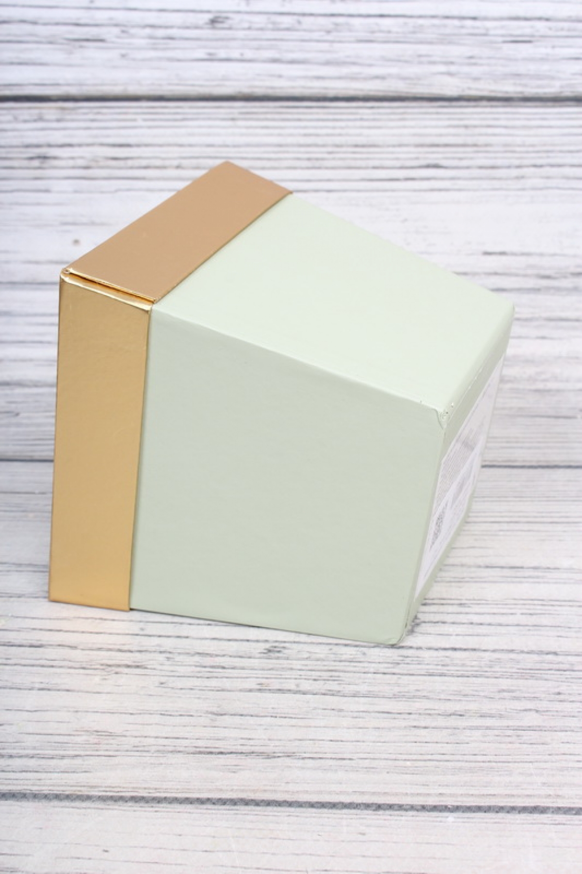 Коробка под цветы с золотой полосой "Для тебя" 11,5x8x10,8 см. 1 шт., оливковый 0581М