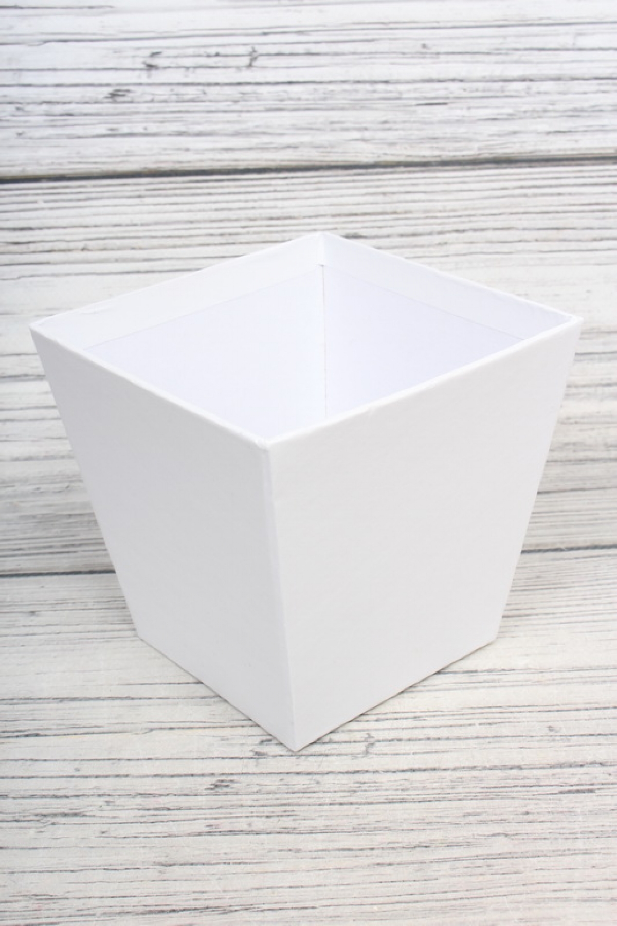 Коробка под цветы трапеция "С любовью" 11x11 см, белый 1458М