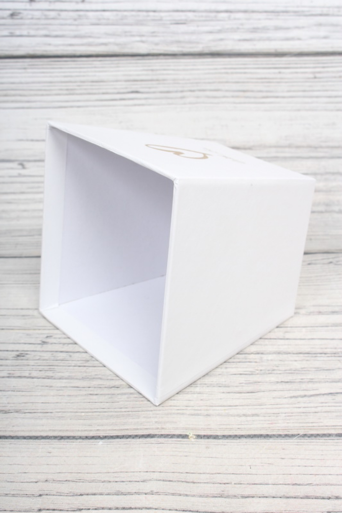 Коробка под цветы трапеция "С любовью" 11x11 см, белый 1458М