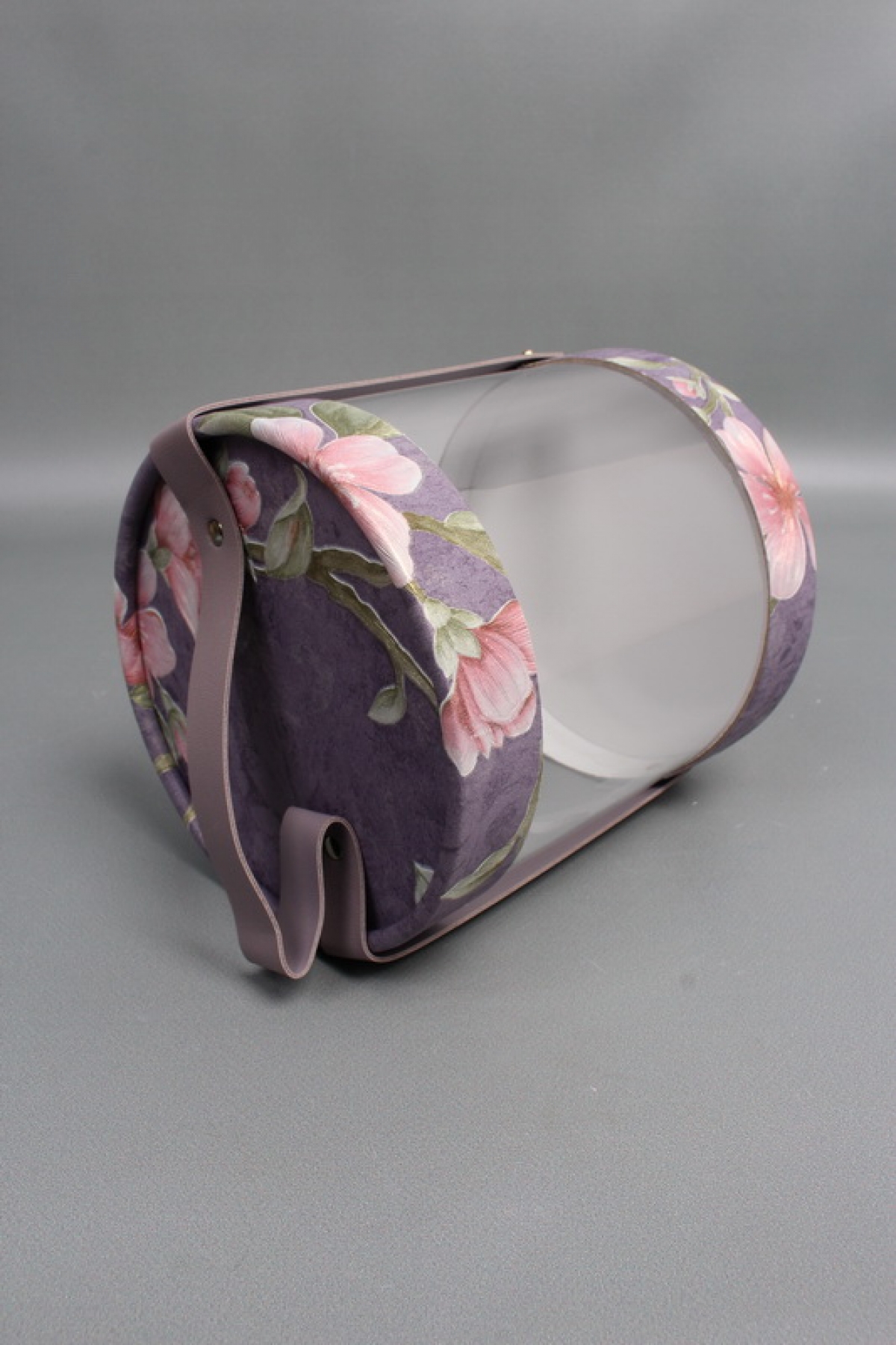 Коробка подарочная с прозрачным куполом 16,4*16,4*18,2,  фиолетовый 7935М