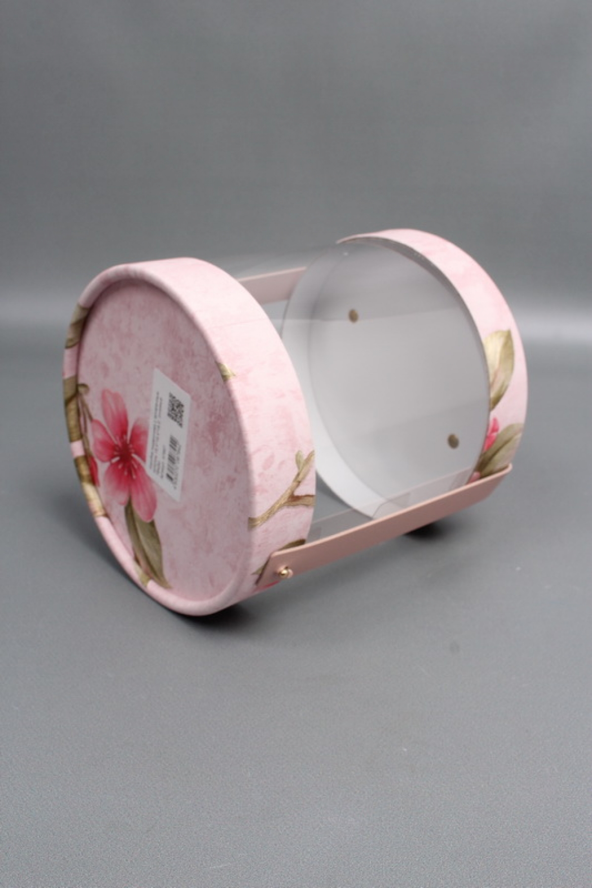 Коробка подарочная с прозрачным куполом 16,4*16,4*18,2,  розовый 7942М