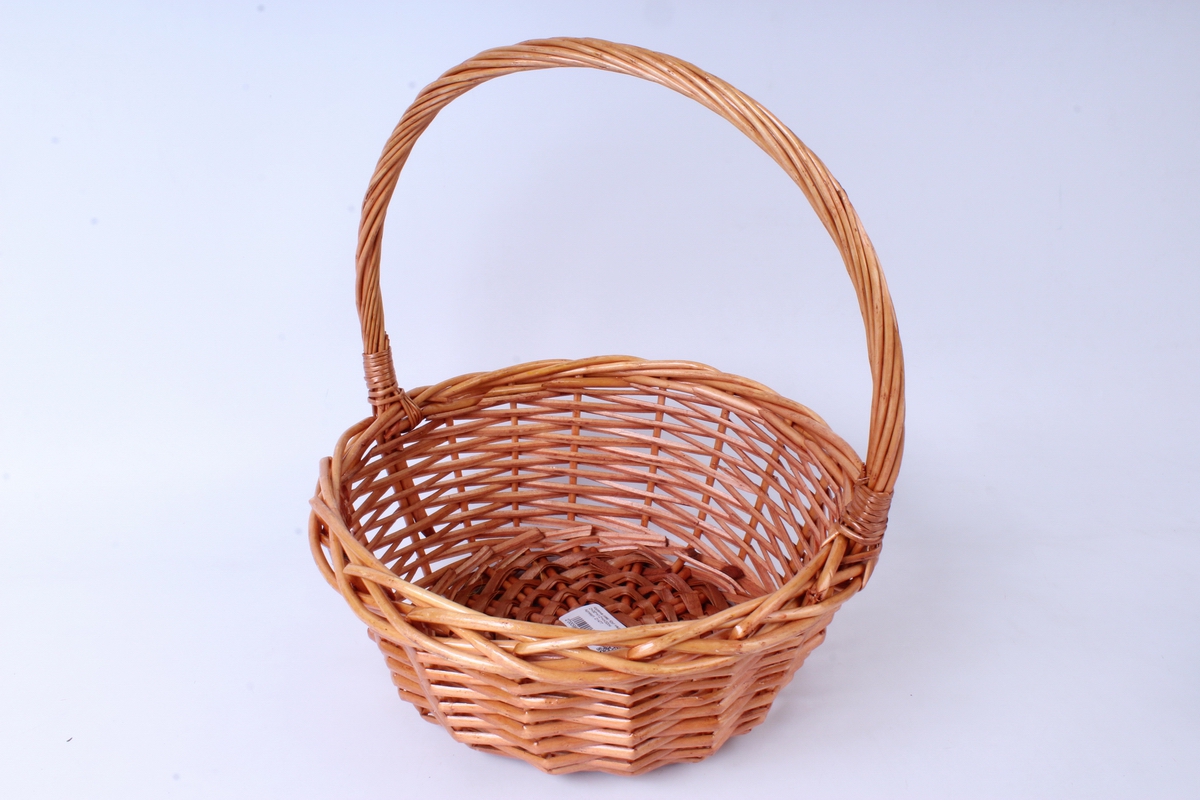 корзина (ива) круг медовый d=30*h12*hh32см
