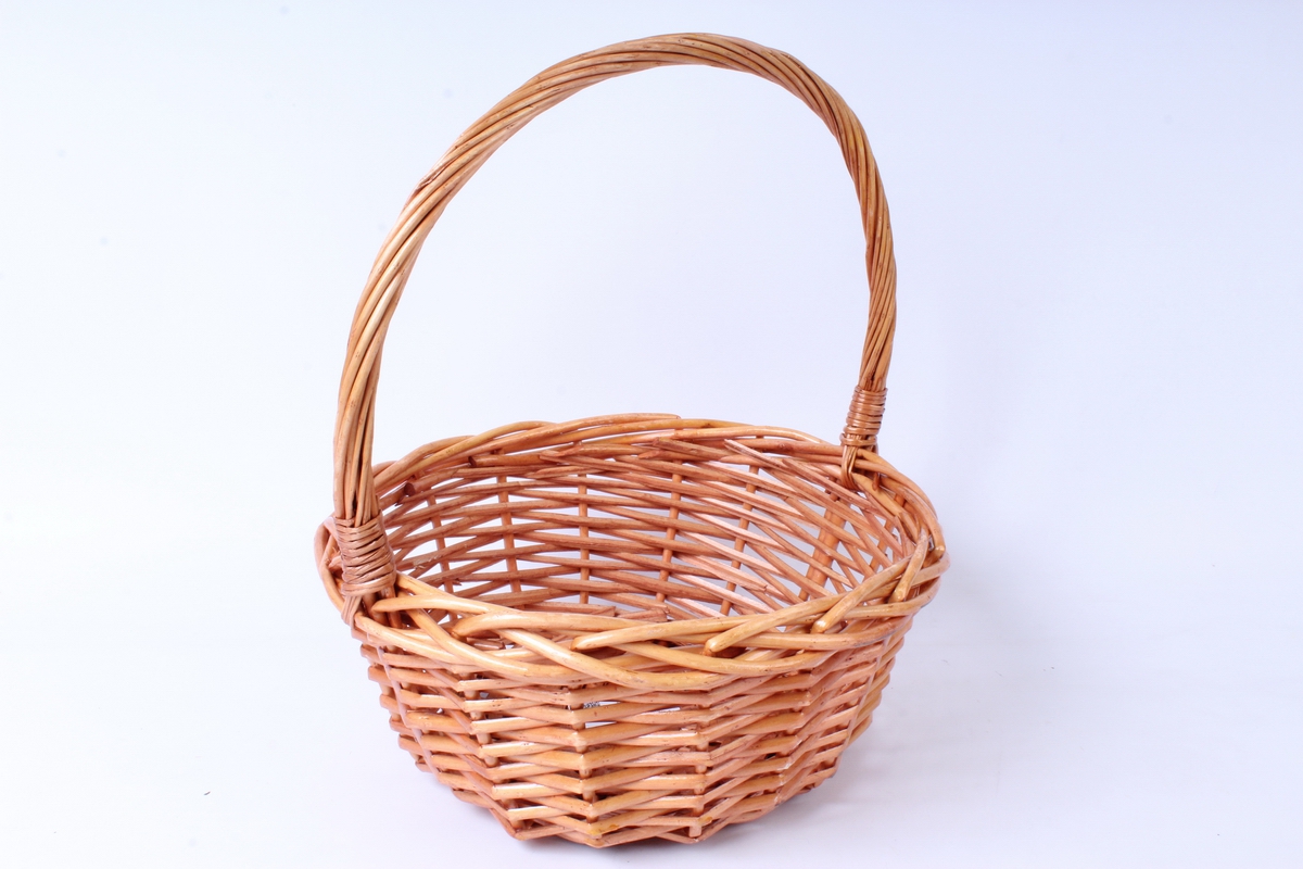 корзина (ива) круг медовый d=30*h12*hh32см