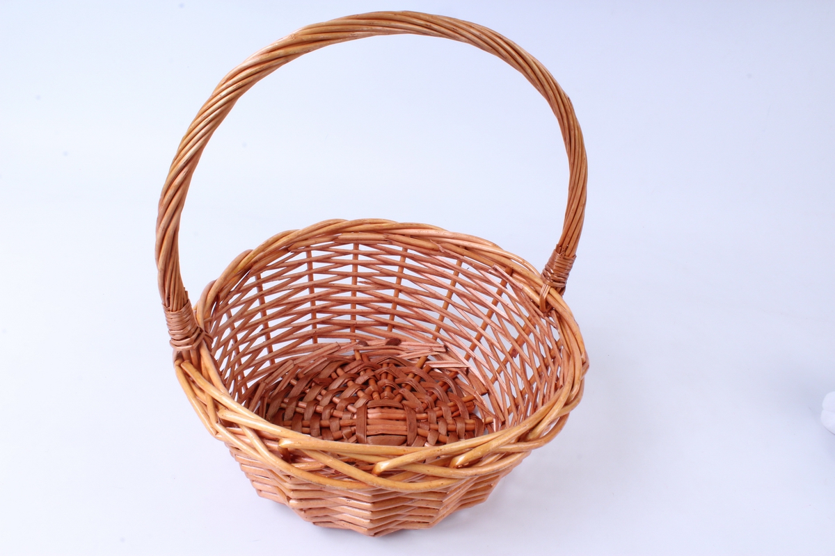 корзина (ива) круг медовый d=30*h12*hh32см