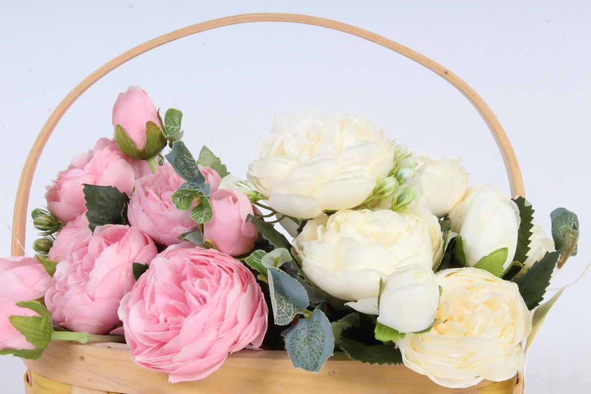 Корзина из бересты квадратная 23x17 h=12/24cm цв.Коричневый 4744 Н