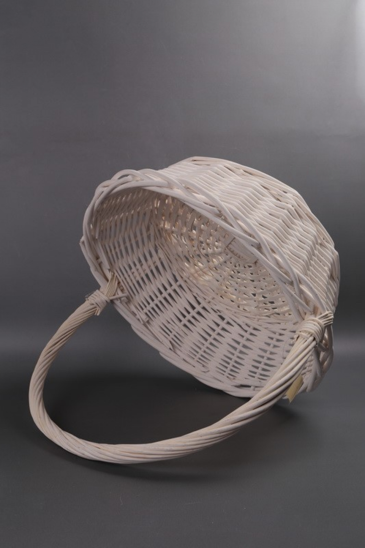 Корзина из ивы 41*41*16*41, круг, белый 8988М