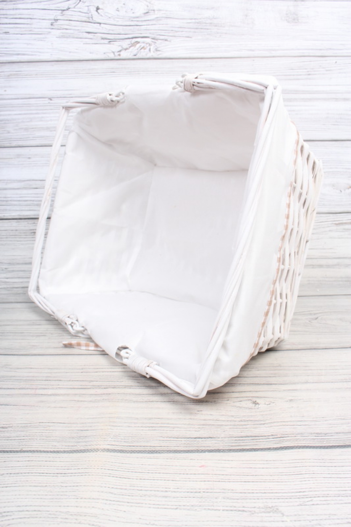 Корзина из ивы 37*29*16, прямоугольник, белый 4495Н