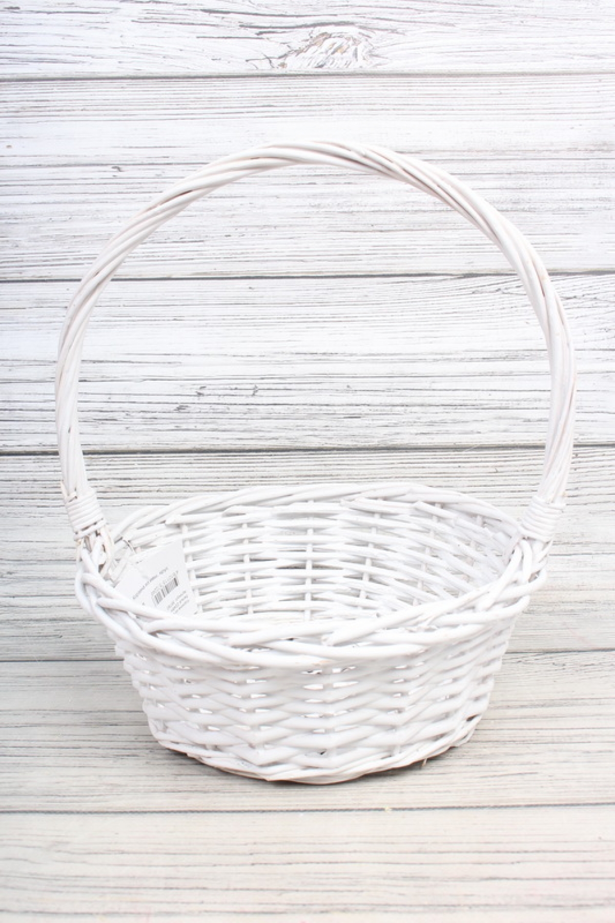 Корзина из ивы 25*10*30, S. круг, белый 2246Н