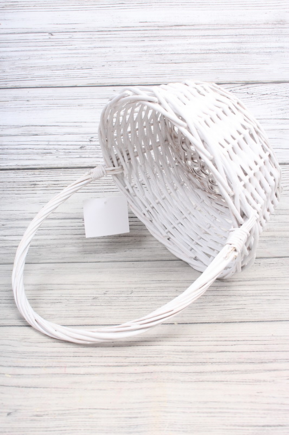 Корзина из ивы 25*10*30, S. круг, белый 2246Н