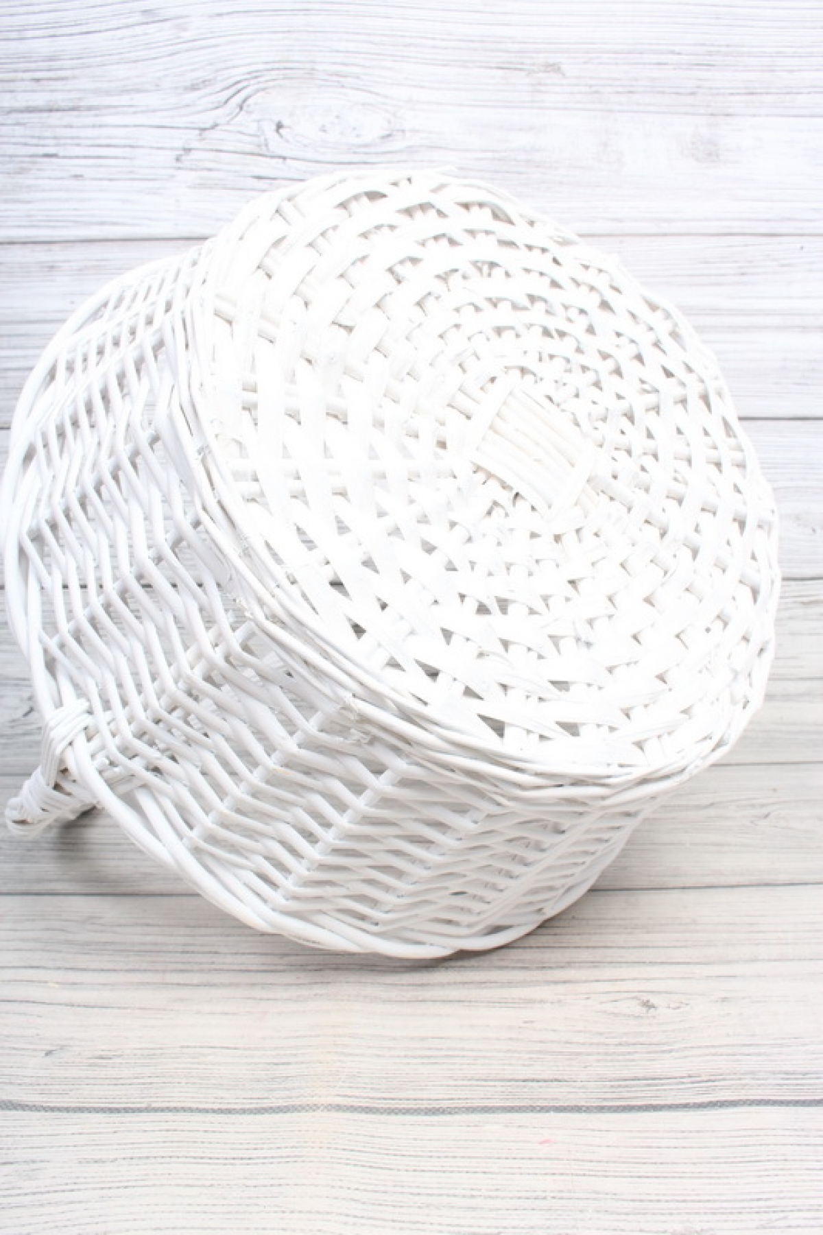Корзина из ивы 38*13*38, S. круг, белый 2239Н