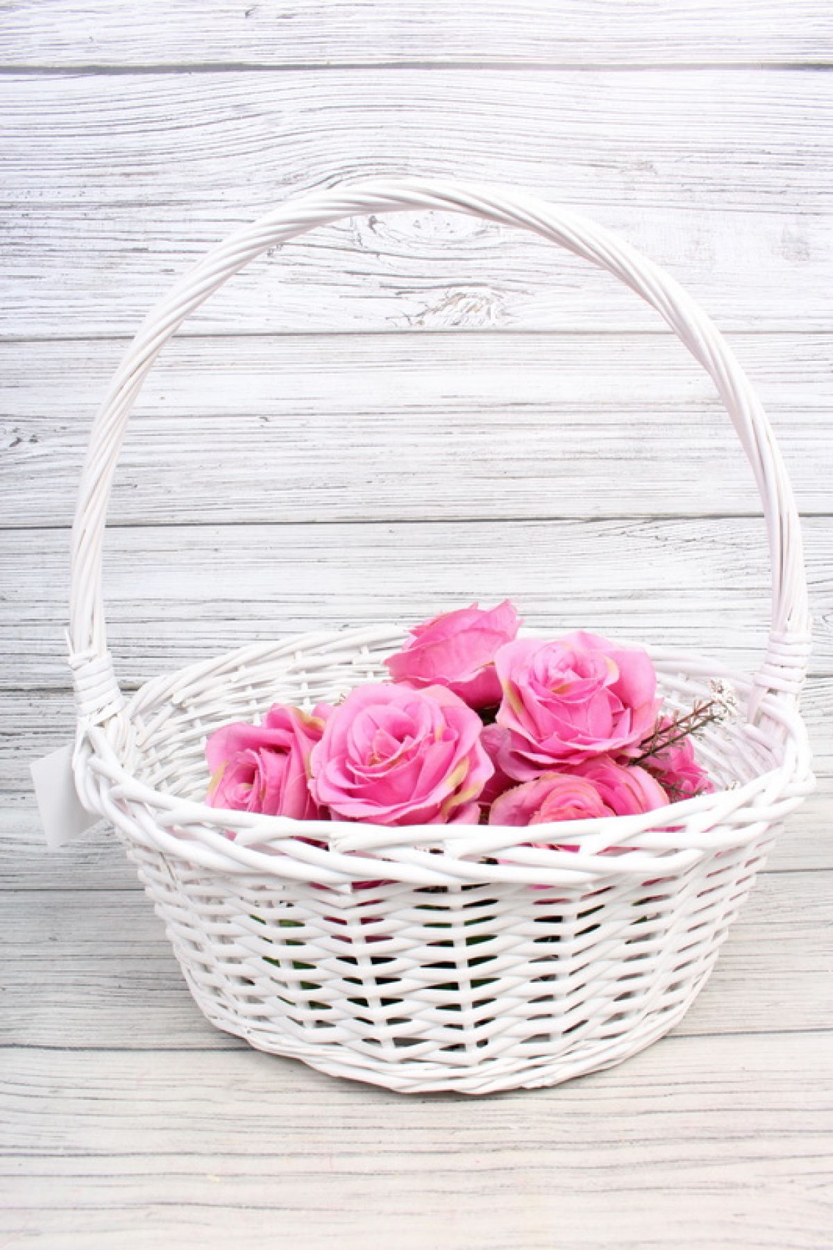 Корзина из ивы 38*13*38, S. круг, белый 2239Н