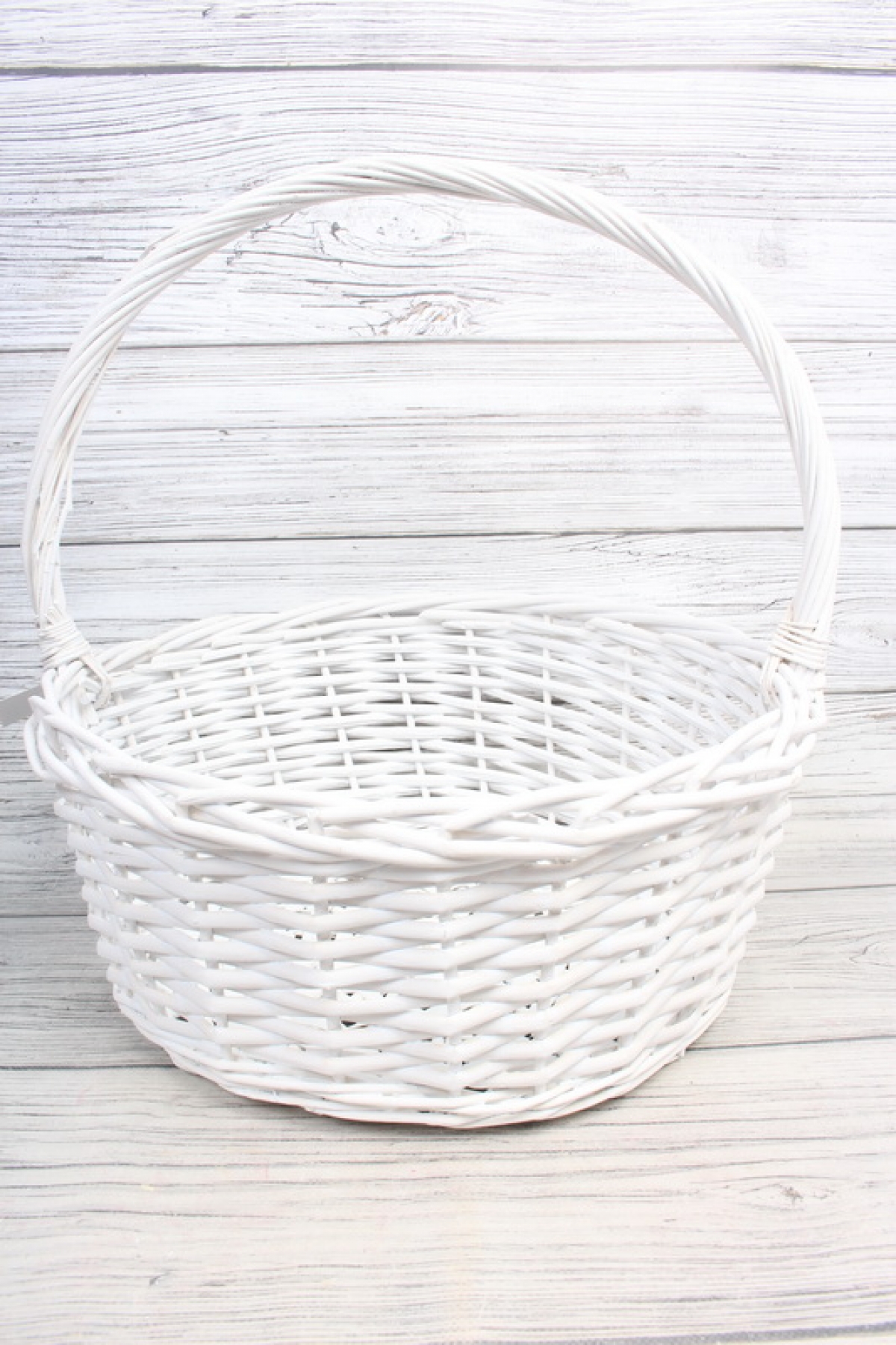 Корзина из ивы 41*16*41, S. круг, белый 2222Н