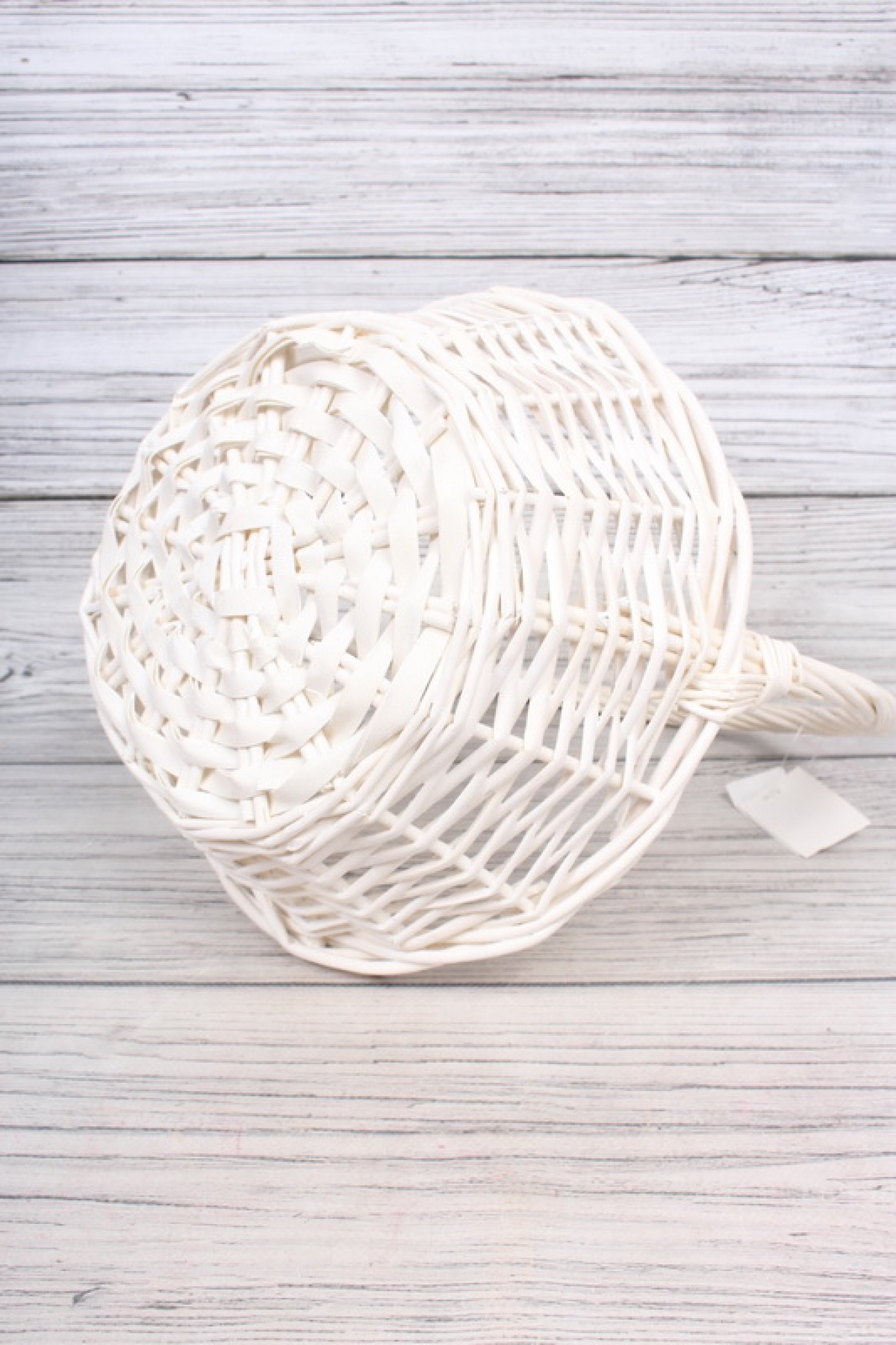 Корзина из ивы, круг, 25*25*H10/30см, белый 8394Н