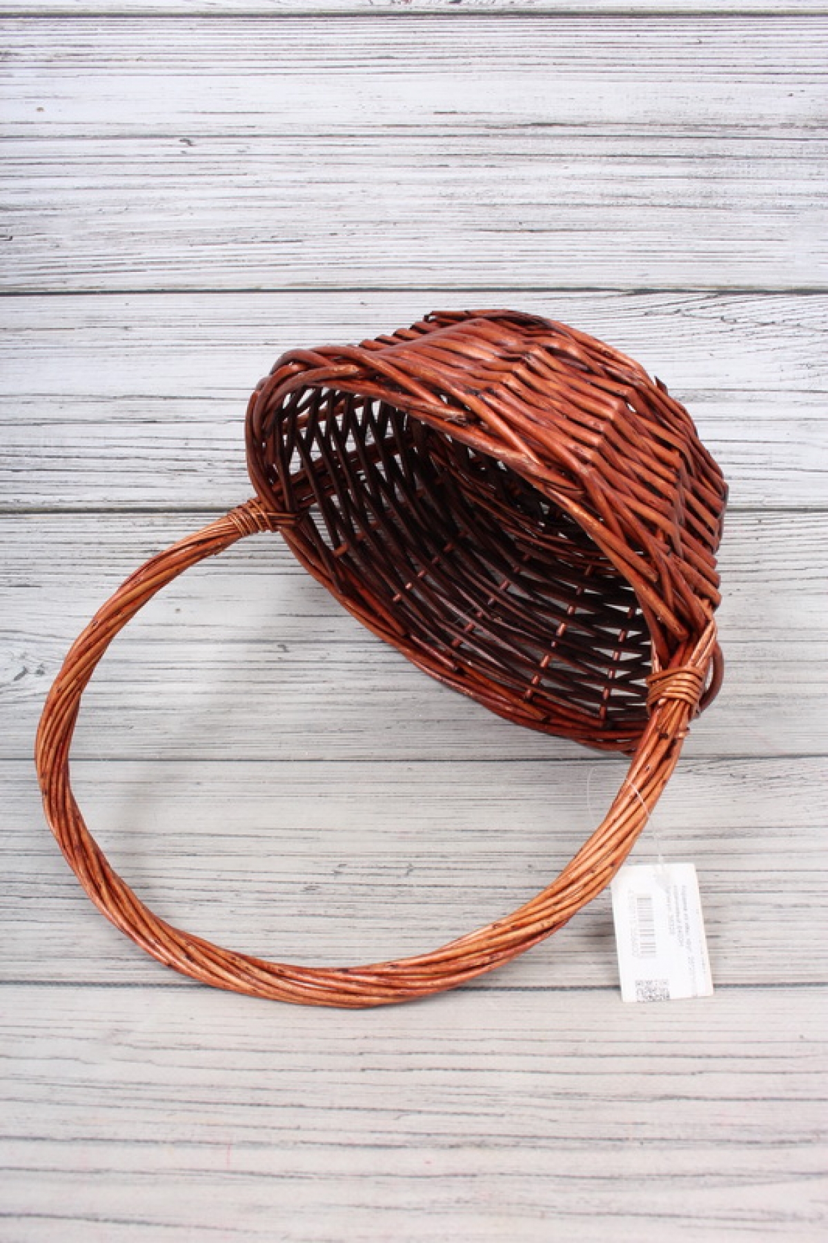 Корзина из ивы, круг, 25*25*H10/30см, коричневый 8400Н