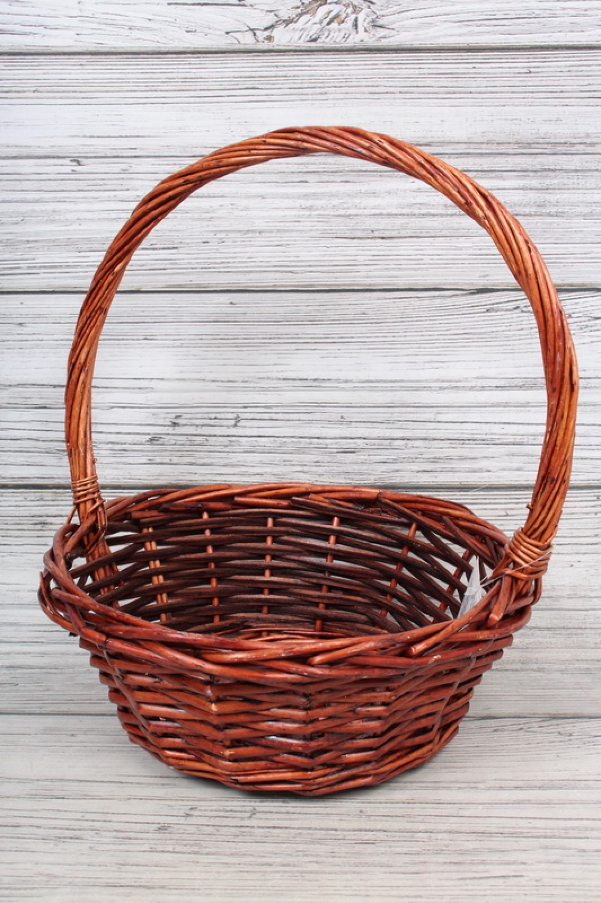 Корзина из ивы, круг, 25*25*H10/30см, коричневый 8400Н
