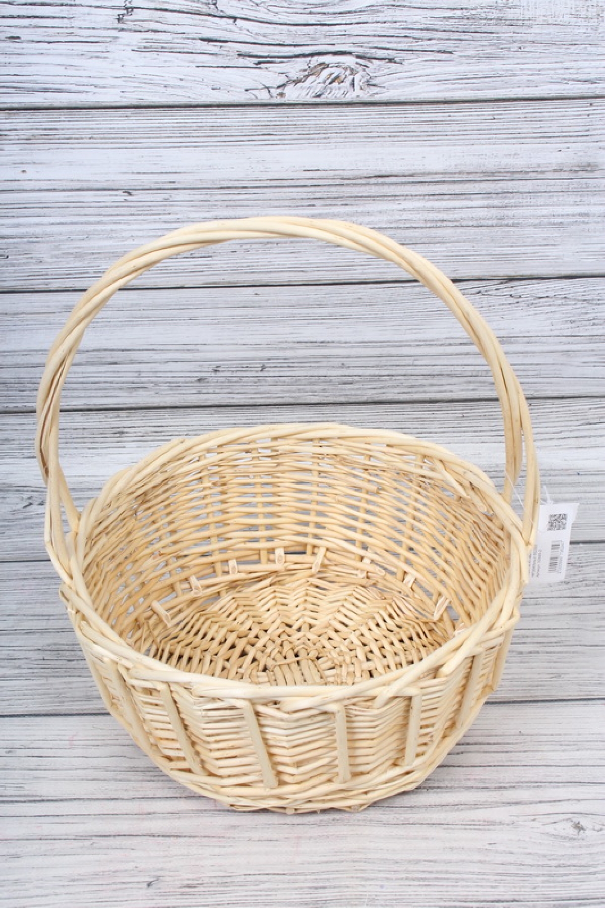 Корзина из ивы- Круглая 26*12*30 см  натуральный 6625М
