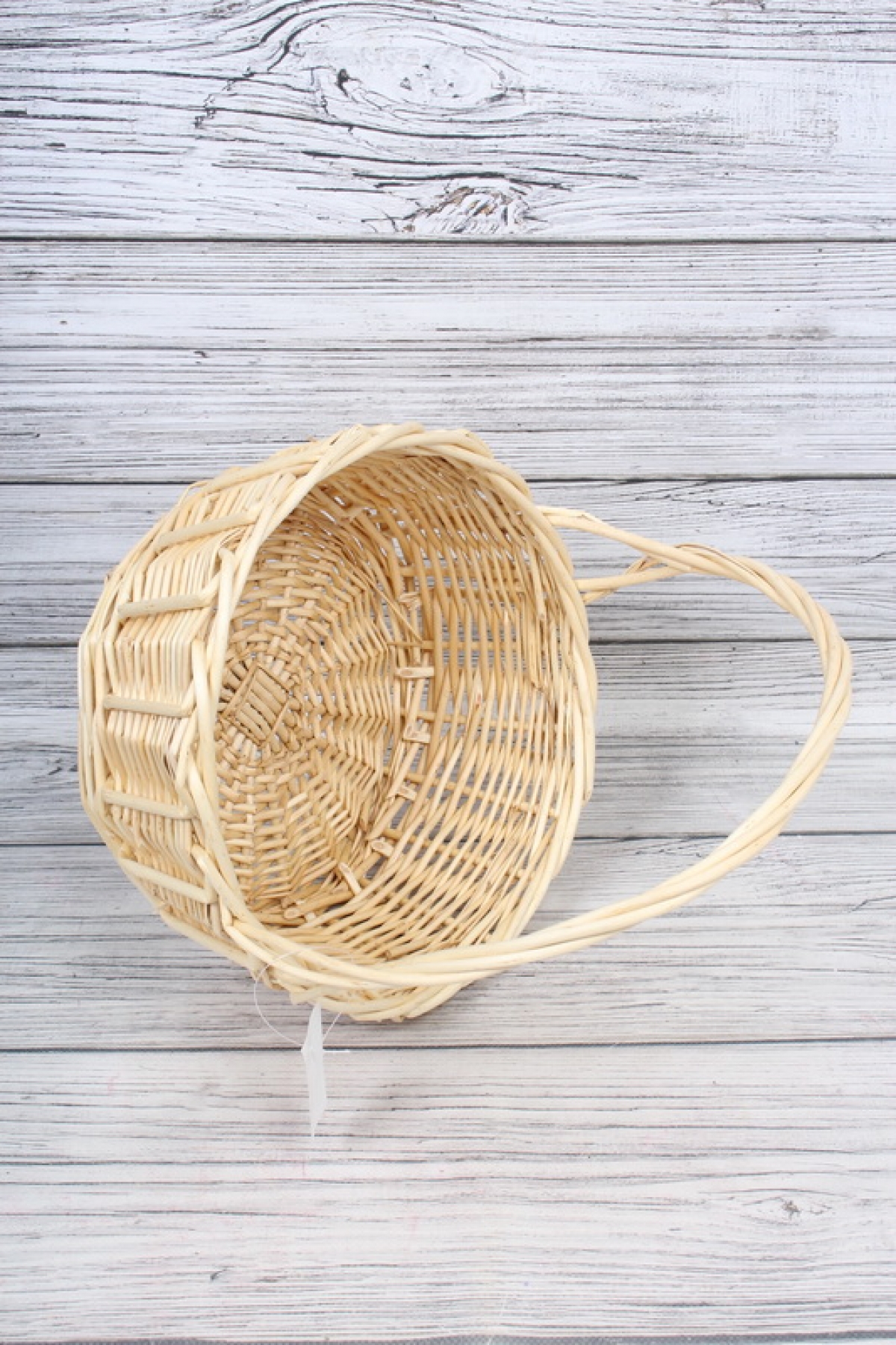 Корзина из ивы- Круглая 26*12*30 см  натуральный 6625М