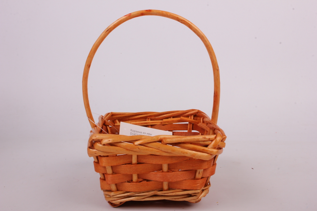корзина из ивы одиночная - прямоугольная d14*11*10*8  h7/15.5  3733