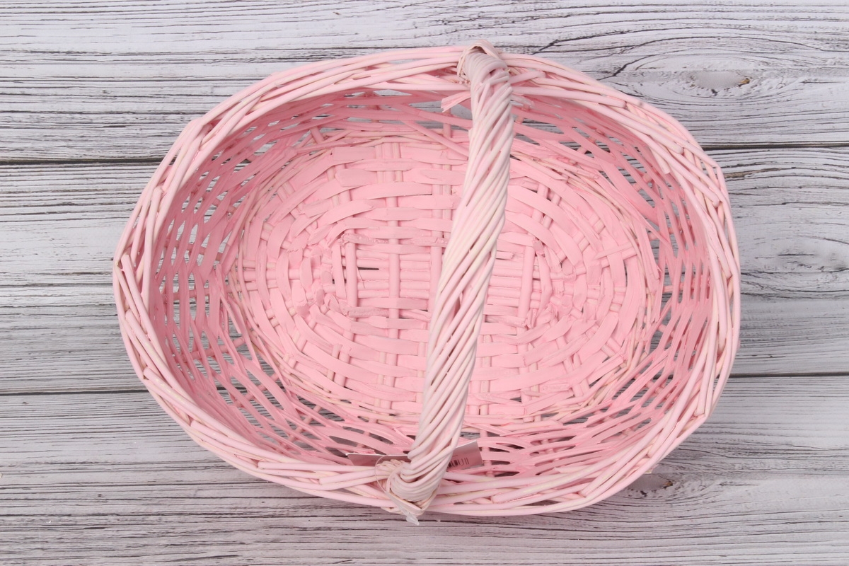 Корзина из ивы, розовый 