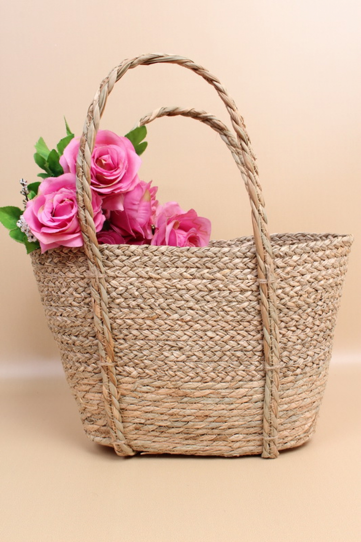 Корзина плетеная 38*14*23*40, B27*11, рогоз, натуральный  6572Н