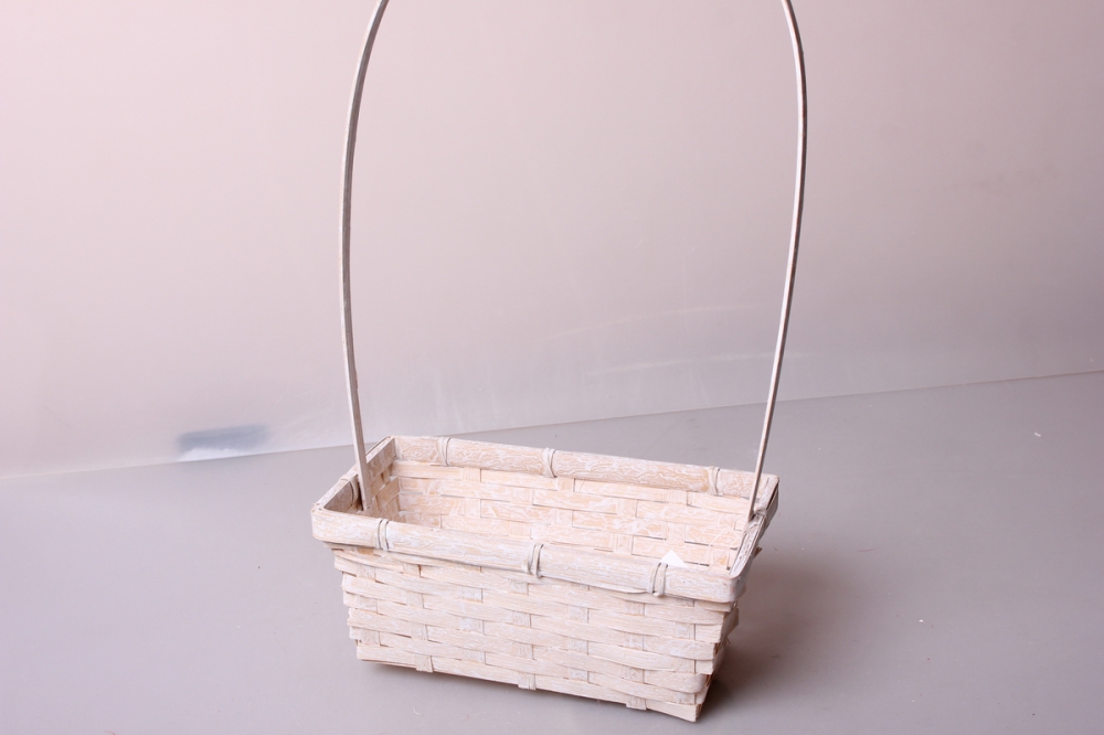 корзина плетеная (бамбук) белая d=22x11,5, h=9см