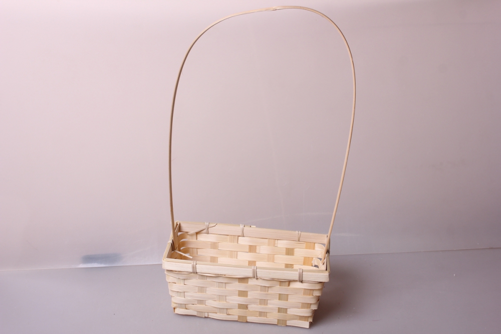 корзина плетеная (бамбук) натуральная d=22x11,5, h=9см 6434