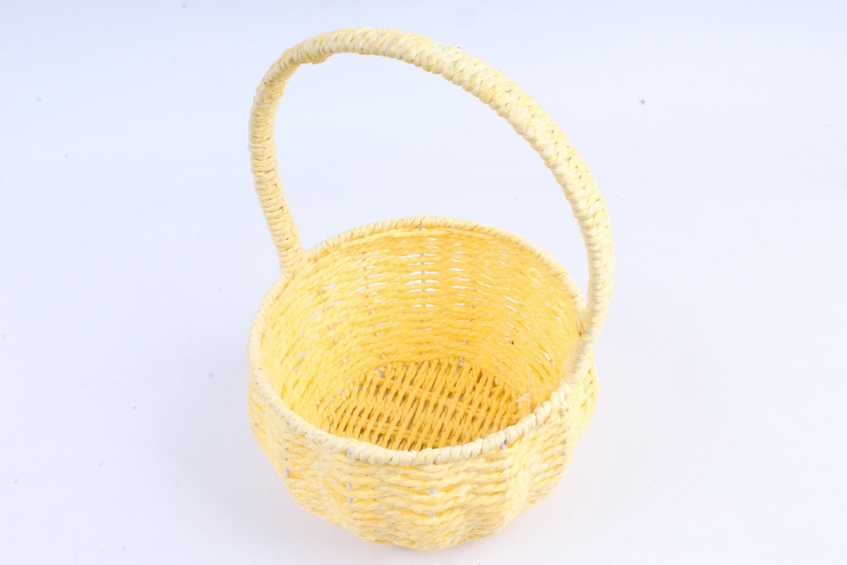 Корзина плетеная (бумажная лоза), 20*20*14*31CM, 1 шт., белая 2571