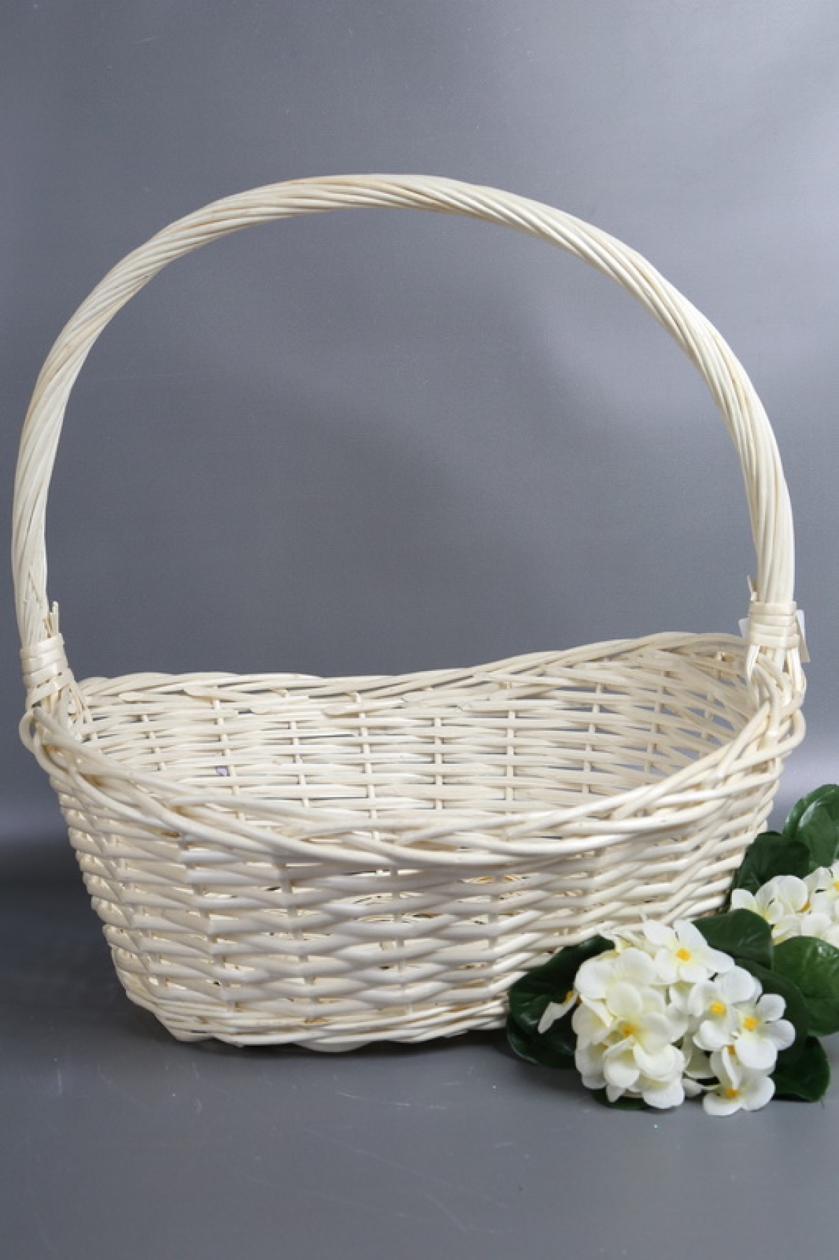 Корзина плетеная (ива): 48*37*18, 1 шт., выбеленный  4969М