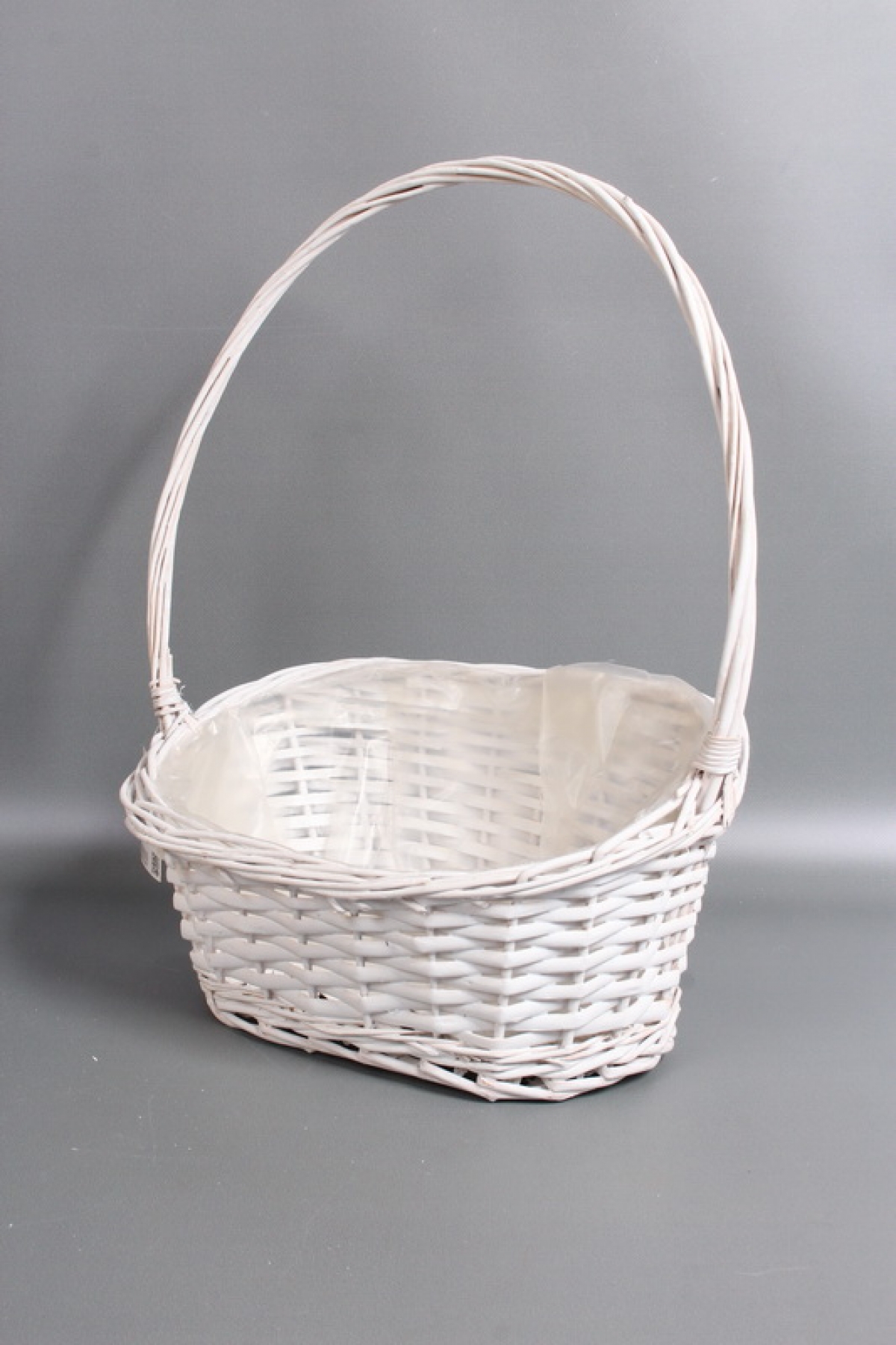 Корзина плетеная (ива) 38*26 H12/18/48 B28*17, 1 шт. белый 8317М