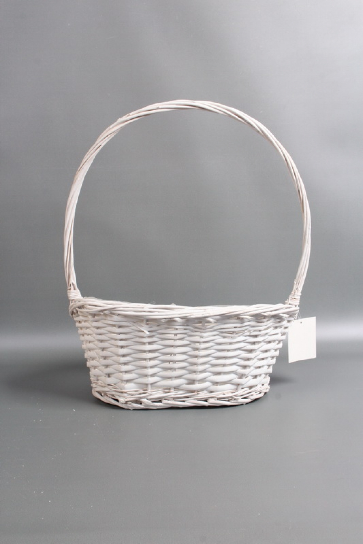 Корзина плетеная (ива) 38*26 H12/18/48 B28*17, 1 шт. белый 8317М