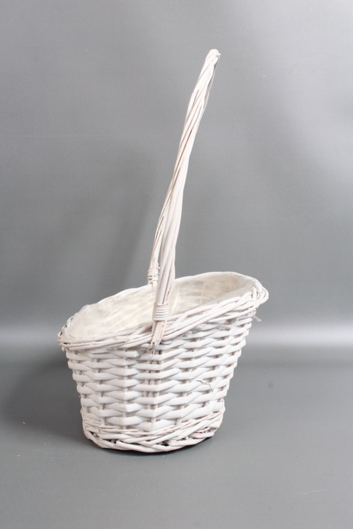 Корзина плетеная (ива) 38*26 H12/18/48 B28*17, 1 шт. белый 8317М