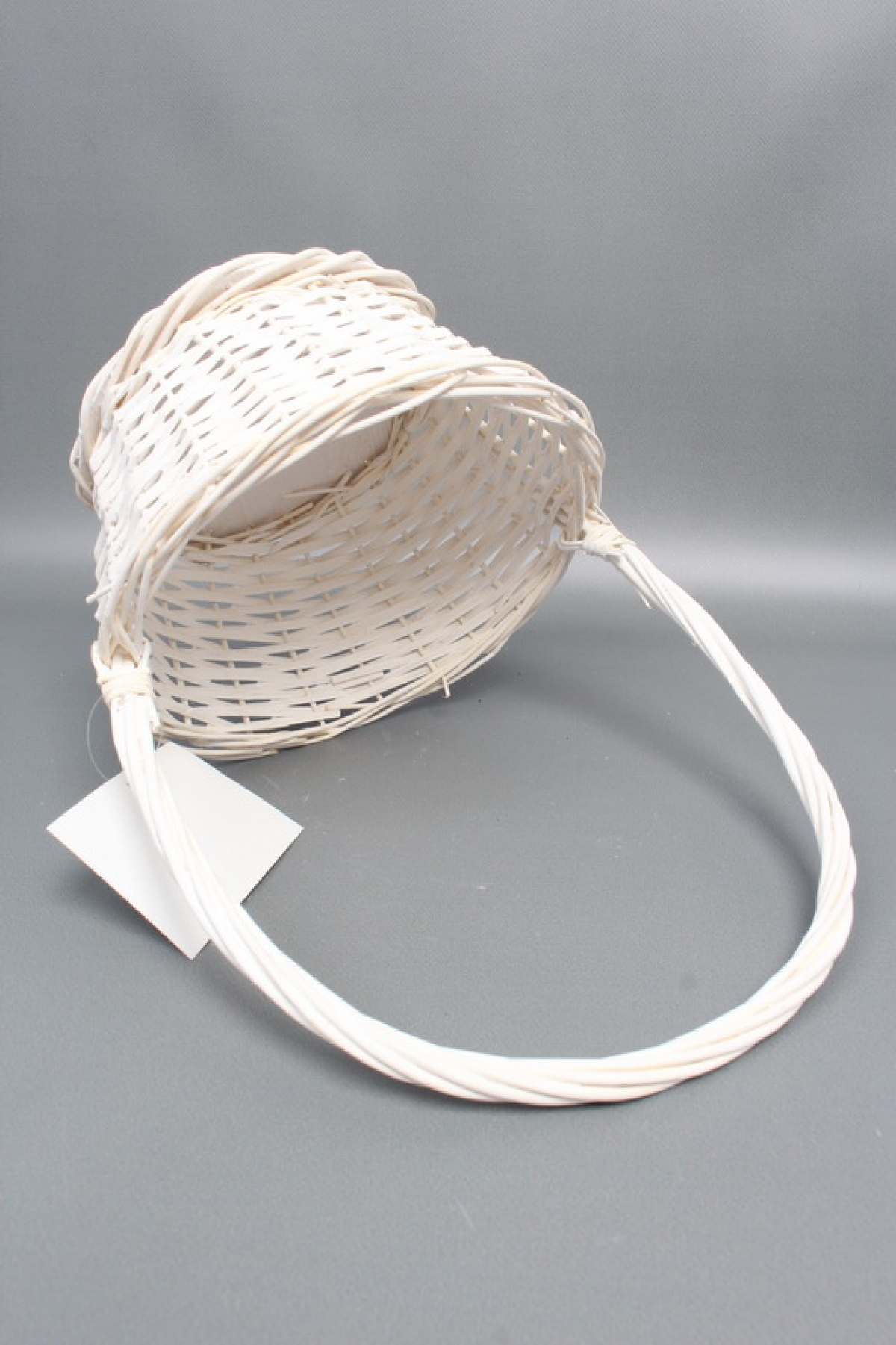 Корзина плетеная (ива), 25*25*13*35 см, 1 шт., белый  5409М
