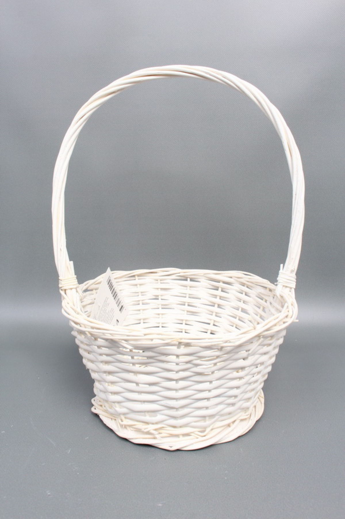 Корзина плетеная (ива), 25*25*13*35 см, 1 шт., белый  5409М