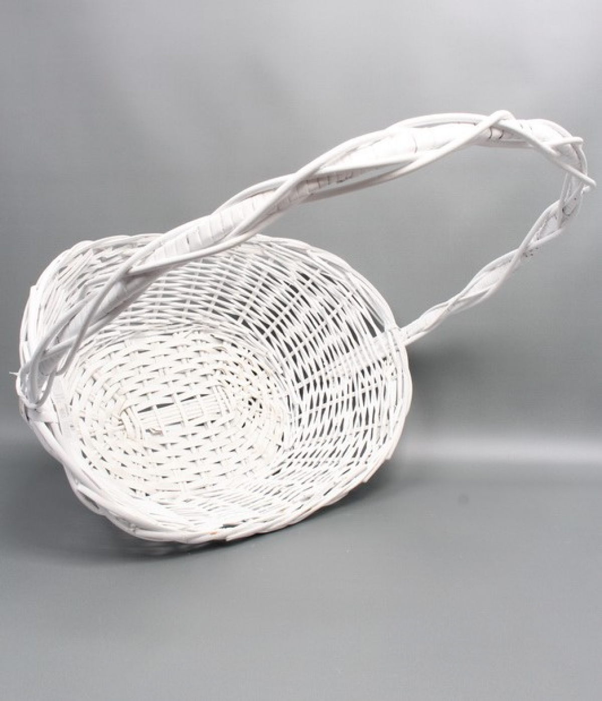 Корзина плетеная (ива), D50*35 H20 HH58 B31*21, 1 шт., белый  8064М