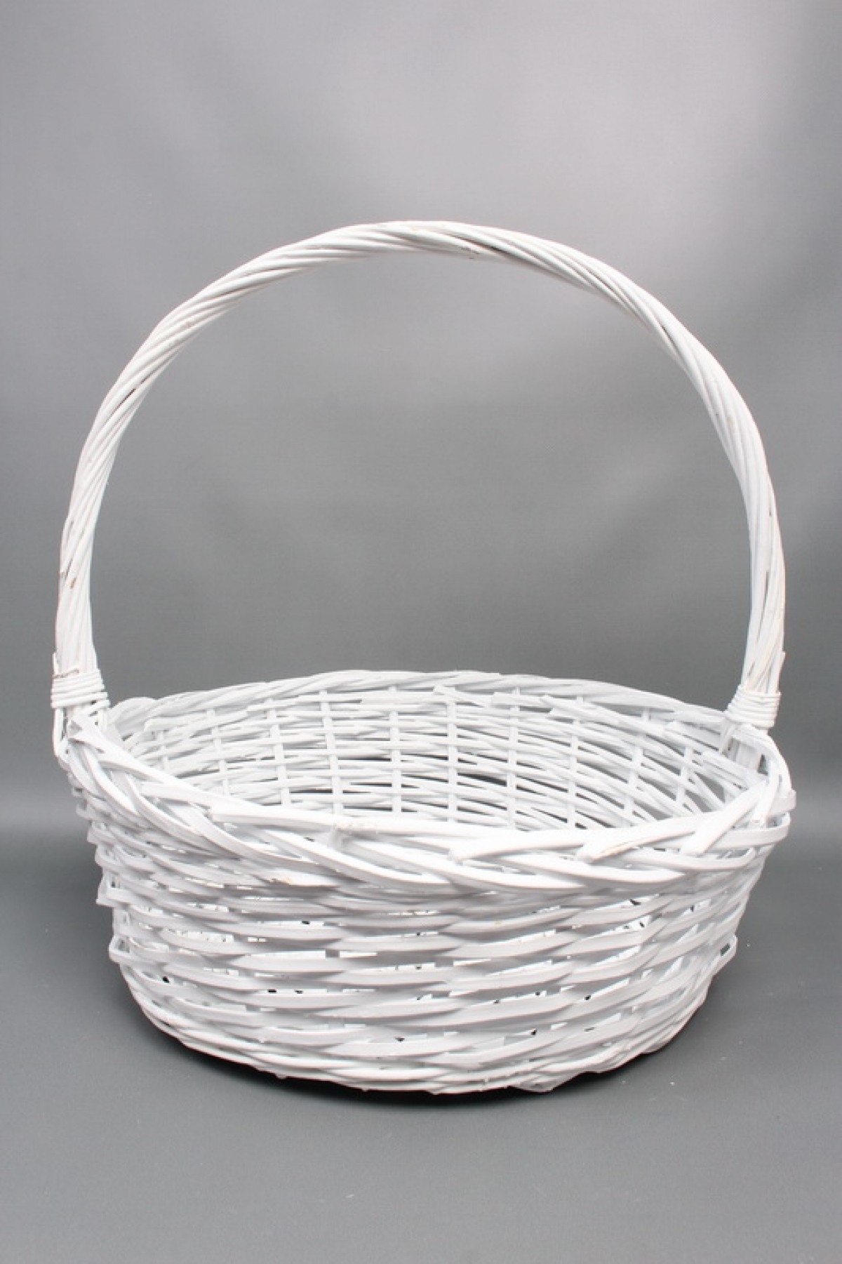 Корзина плетеная (ива) D45*H17*TH45, 1 шт., белый  9950М