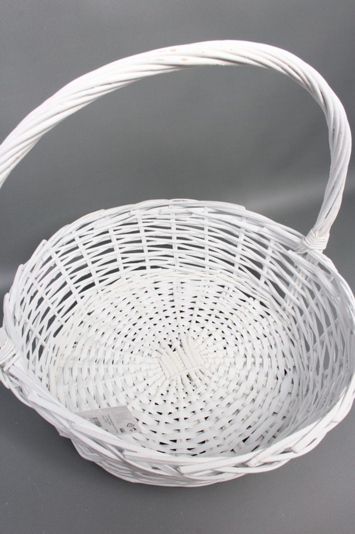 Корзина плетеная (ива) D45*H17*TH45, 1 шт., белый  9950М