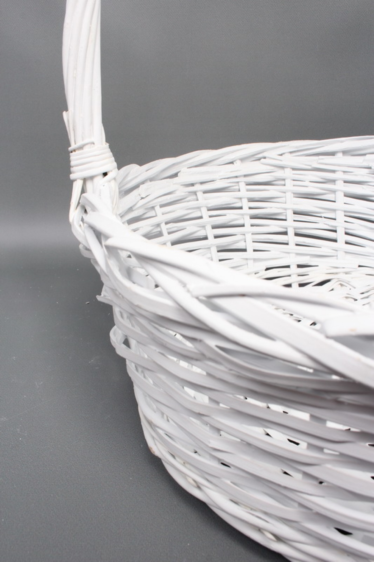 Корзина плетеная (ива) D45*H17*TH45, 1 шт., белый  9950М