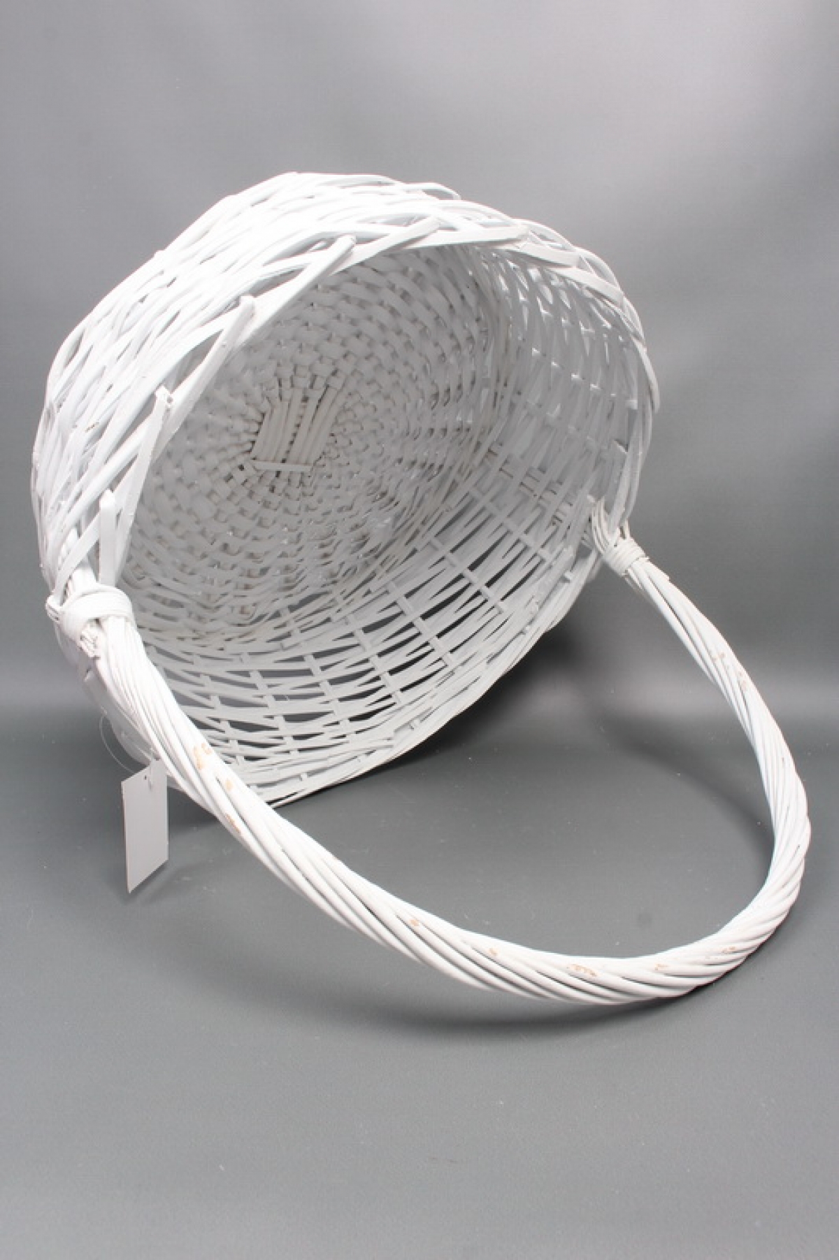 Корзина плетеная (ива) D45*H17*TH45, 1 шт., белый  9950М