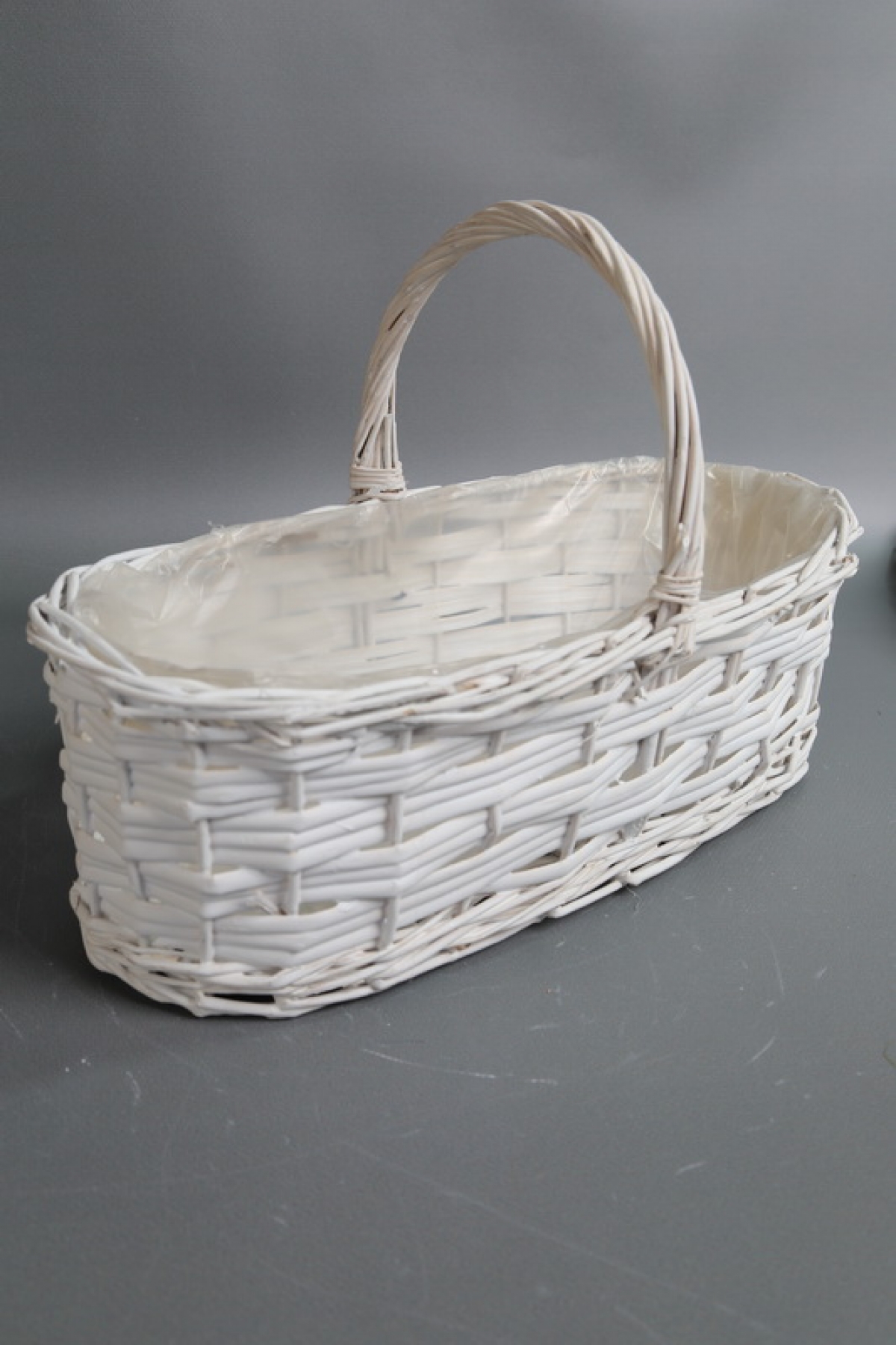 Корзина плетеная (ива), 41*16H12, 1 шт., белый 4575М